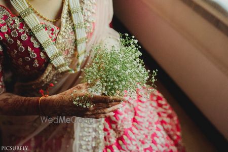 Photo of Unique bridal bouquet made of babys breath