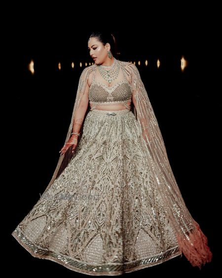 Photo of sangeet lehenga on bride