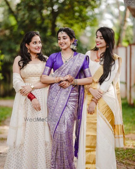 Photo of Simple bride and bridesmaids shot