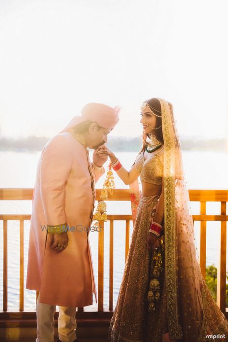 Photo of Blush pink bridal lehenga ,