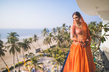 Orange Bridal Lehenga Photo