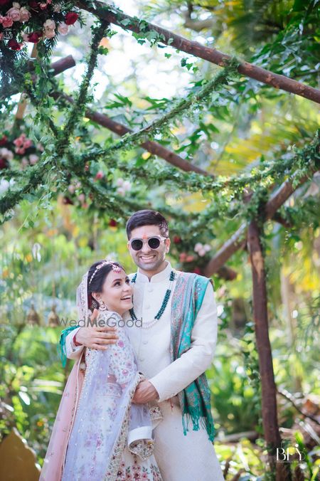 Photo of Cute couple shot on their wedding day