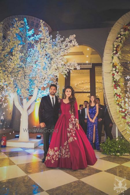 Photo of Maroon cocktail gown