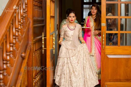 Photo of Simple bridal lehenga in mauve