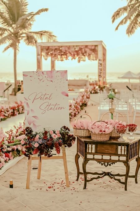 Photo of destination wedding mandap decor