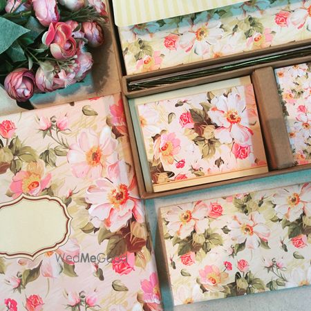 Photo of floral print boxes