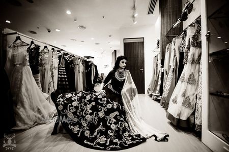 Photo of black lehenga