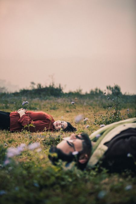 Photo of outdoor intimate pre wedding shoot idea