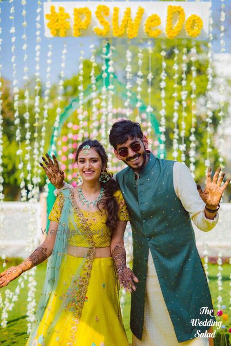 Photo of Girly yellow lehenga for mehendi