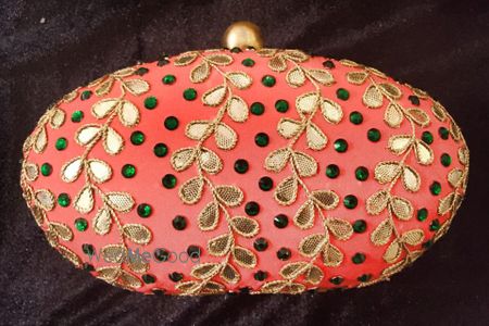 Photo of peach clutch