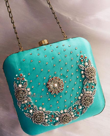 Photo of aqua clutch