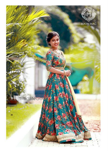 Photo of floral print lehenga