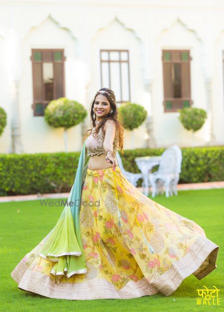 Photo of Pastel mehendi lehenga