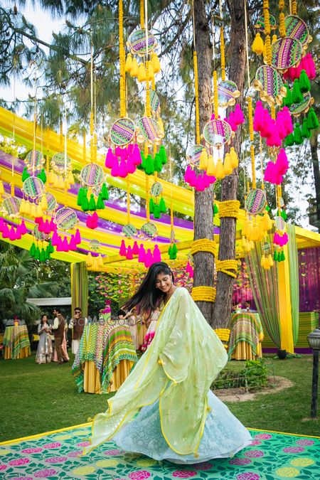 Photo of Bright and vibrant mehendi decor