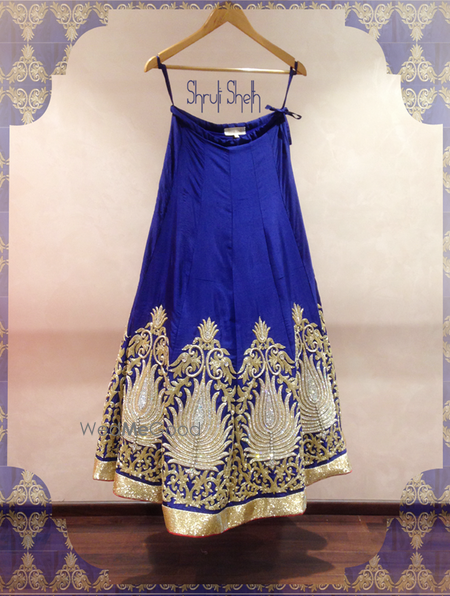 Photo of deep blue lehenga