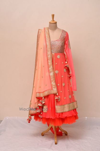 Photo of Coral anarkali for Mehendi