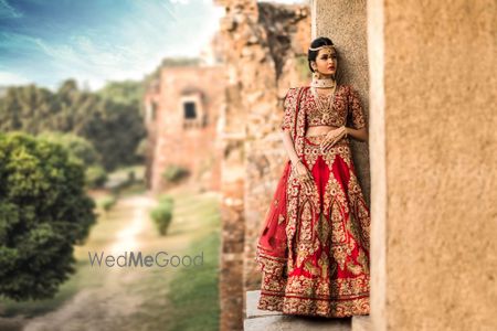 Photo of Red and Gold Bridal Lehenga