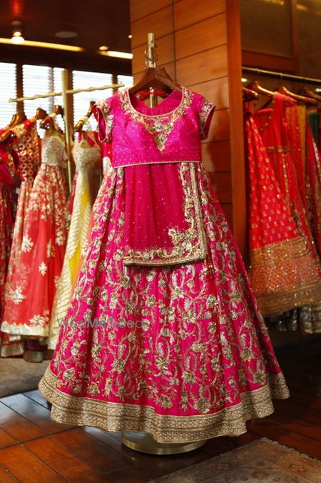 Photo of silk bridal lehenga