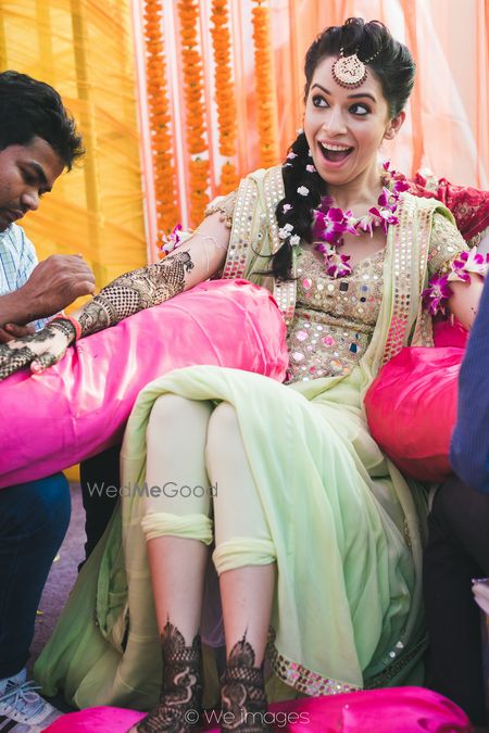 Photo of Bridal portrait shot for mehendi