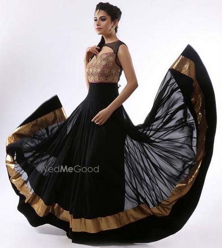 Photo of black floor length anarkali