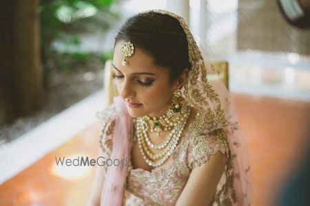 Photo of Baby Pink Bride Portrait