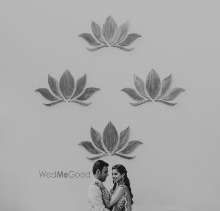 Photo of pretty black and white couple shot during mehendi