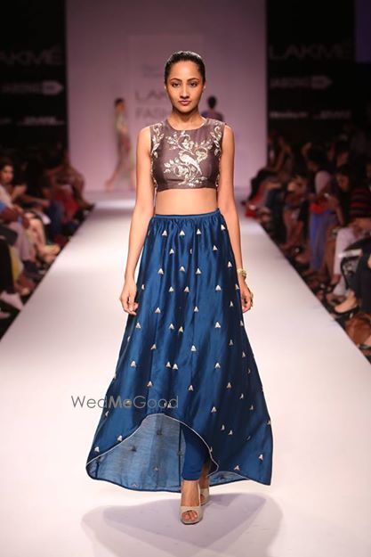 Photo of Payal Singhal crop top black lehenga