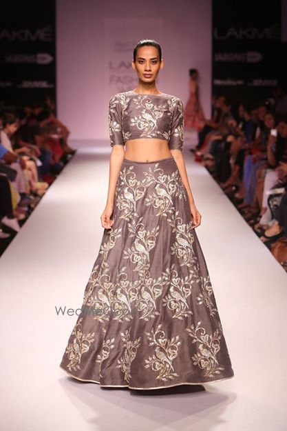 Photo of Payal Singhal grey lehenga with crop top