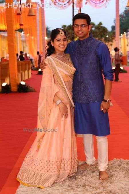 Photo of peach lehenga