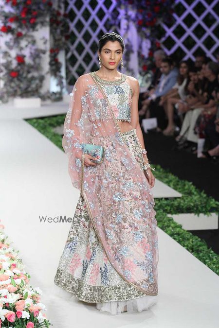 Photo of Ice blue and pink lehenga b varun bahl