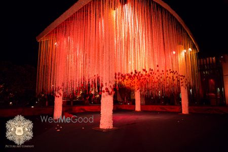 Photo of Night wedding mandap decor