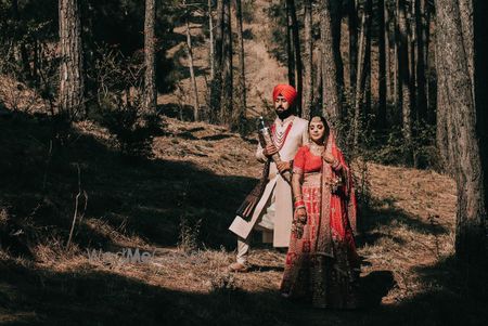 Photo of A bright and happy couple shot