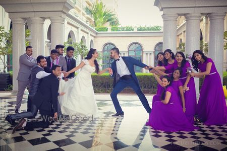 Photo of fun bridesmaids portrait