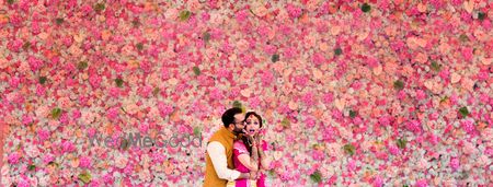 Photo of Floral wall photobooth for mehendi