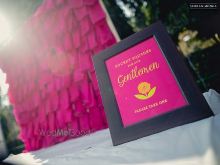 Photo of Pocket squares as favours for men on mehendi