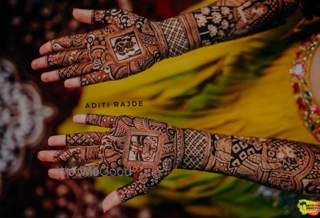 Photo of Traditional mehndi design with intricate details