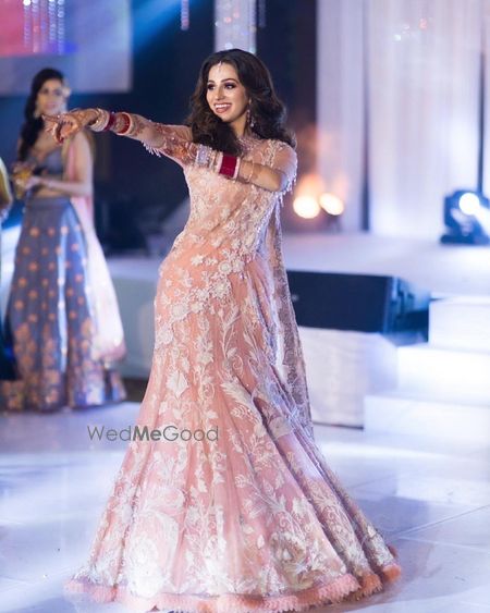 Photo of Bride dancing at her reception.