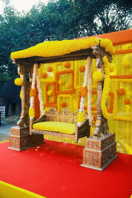 Photo of Floral Swing for Mehendi