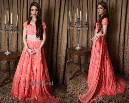 Photo of coral lehenga