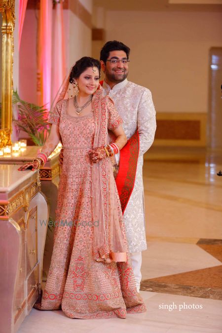 Photo of light pink anarkali