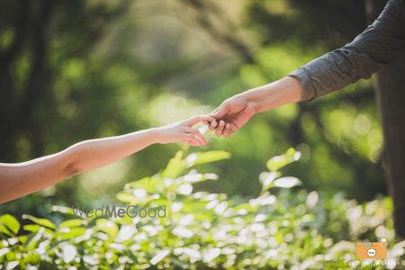 Photo of couple hands shot