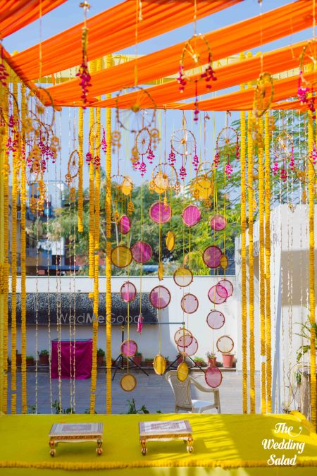 Photo of hanging mehendi decor elements