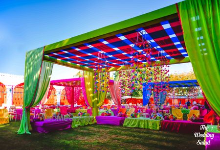 Photo of Bright and colorful Mehendi decor