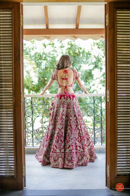 Photo of Unique bridal portrait back shot