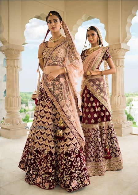 Photo of Unique embroidery winter wedding lehenga