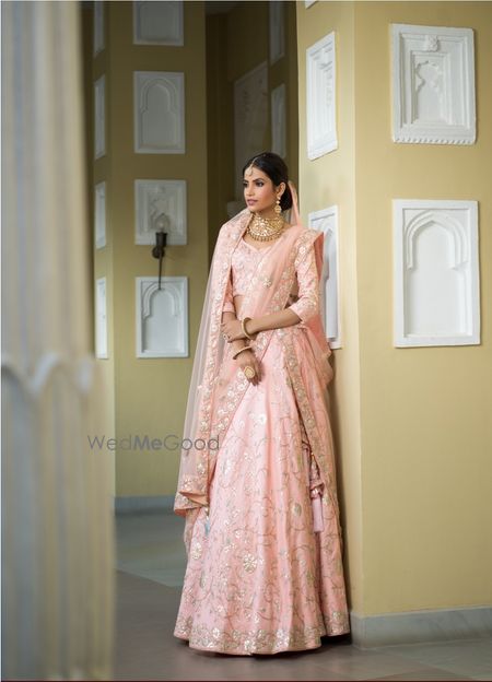 Photo of Morning bridal lehenga with gota patti work