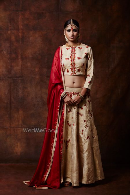 Photo of off white lehenga