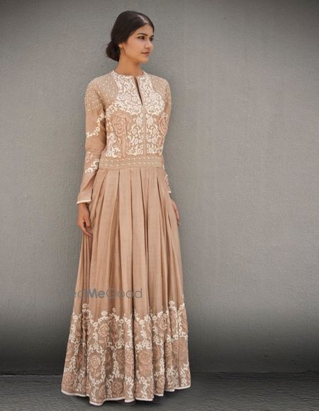 Photo of beige anarkali