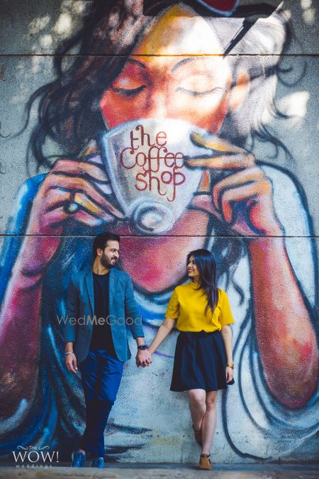 Photo of Graffiti wall pre wedding shoot idea