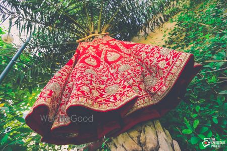 Photo of lehenga on hanger